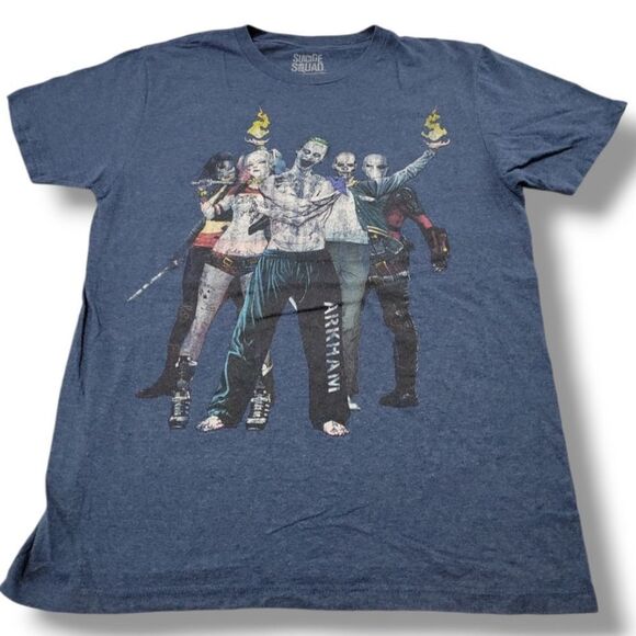 Suicide Squad Shirt Size Medium DC Comics The Joker Arkham Graphic Print T-Shirt - Picture 1 of 6